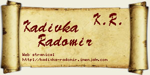 Kadivka Radomir vizit kartica